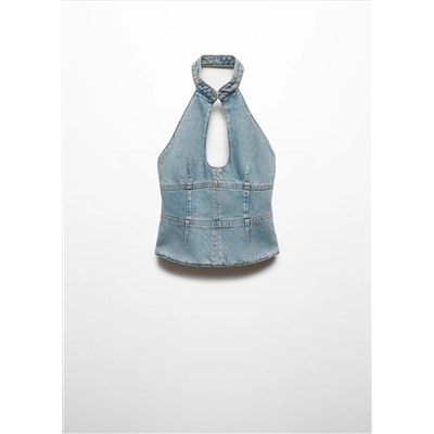 Top vaquero cuello halter