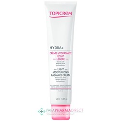 Topicrem Hydra+ - Crème Hydratante Eclat - Légère - Peaux Sensibles, Normales à Mixtes 40 ml