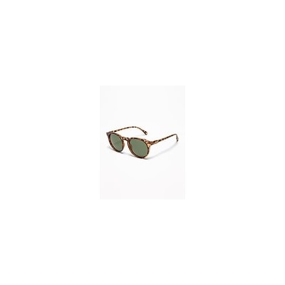 Tortoiseshell Round-Rim Sunglasses for Men