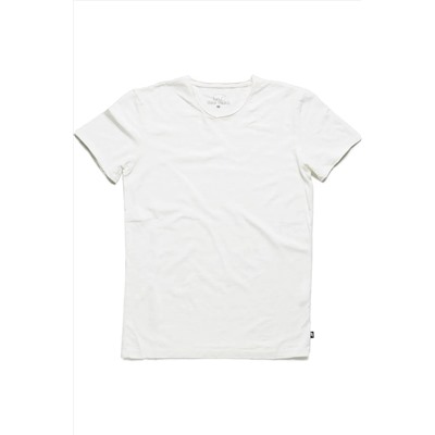 Bad Bear, O-neck T-shirt Off-white Beyaz Basic Erkek Tişört