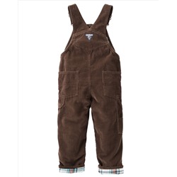 Flannel-Lined Cordroy Overalls