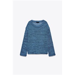 RIBBON TRIM KNIT SWEATER