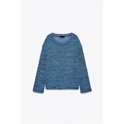 RIBBON TRIM KNIT SWEATER