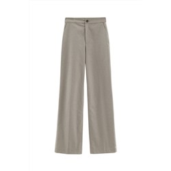 Pantalón palazzo de tiro alto Caqui