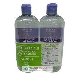Eau Thermale Jonzac - Pure - Eau Micellaire Purifiante BIO 2x500mlLot  × 2