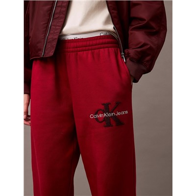 Chenille Monogram Logo Fleece Joggers