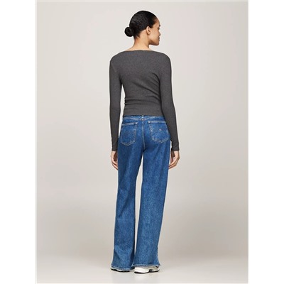 Tommy Jeans Ribbed Scoop-Neck Henley
