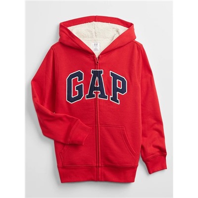 Kids Gap Logo Sherpa-Lined Hoodie