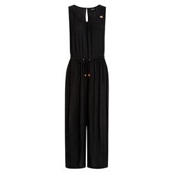 Damen Jumpsuit in Crepp-Optik
