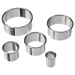 Teigausstecher 5er-Set, silberfarben