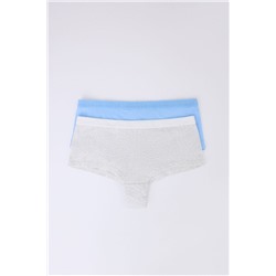 Pack 2 bragas bóxer azul, gris