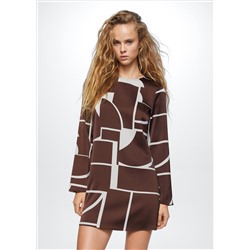 Vestido satinado estampado