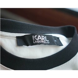 Kar*l Lagerfel*d женская футболка с классическим принтом бренда, экспорт