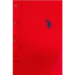 Kadın Kırmızı Basic Polo Yaka Tişört