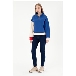 Kadın Koyu Mavi Toothpick Fit Jean Pantolon