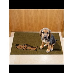 Fußmatte "Hund" in Grün - (B)60 x (T)40 cm