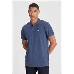 Lee, Regular Fit Normal Kesim Polo Yaka Indigo Tişört