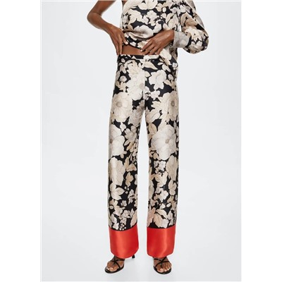 Pantalón estampado floral -  Mujer | MANGO OUTLET Melilla