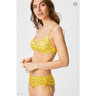 Bikini-Hose - Hipster - Mid-Rise - geblümt