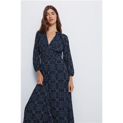 Vestido midi goma cintura