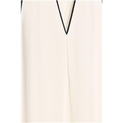 ZW COLLECTION LINEN BLEND TRIM DRESS