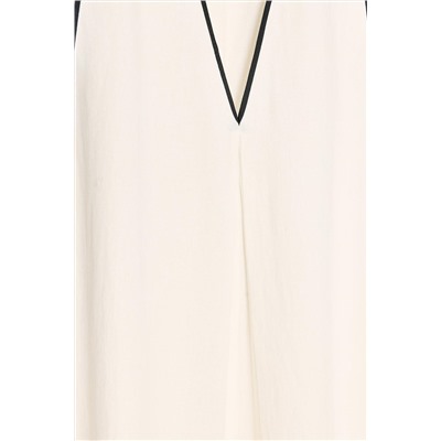ZW COLLECTION LINEN BLEND TRIM DRESS