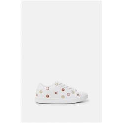 Zapatilla mandalas bordados