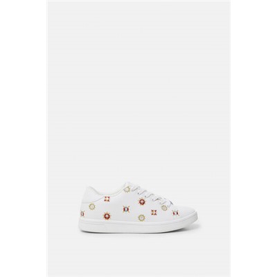 Zapatilla mandalas bordados