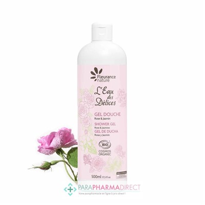 Fleurance Nature Gel Douche - Rose & Jasmin - BIO 500 ml