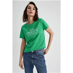 Defacto Regular Fit Bisiklet Yaka Kısa Kollu %100 Pamuk Tişört Z8368AZ23SM
