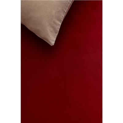 Manon King Size Plus %100 Pamuk Ranforce Lastiksiz Çarşaf - Kırmızı