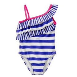Striped 1-Piece Swimsuit