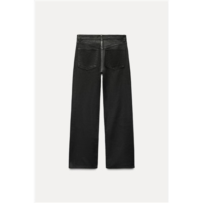 ZW COLLECTION RELAXED MID-WAIST WAXED JEANS