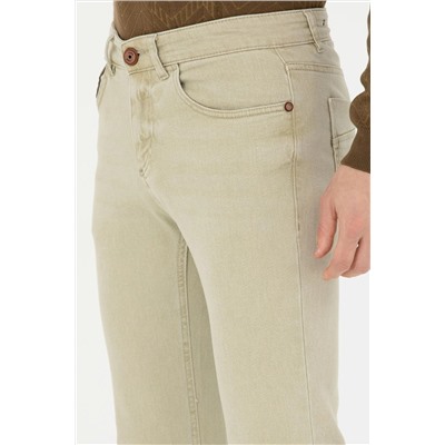 Erkek Açık Haki Jean Pantolon