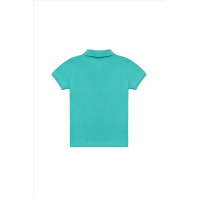 Erkek Çocuk Mint Yeşili Basic Polo Yaka Tişört