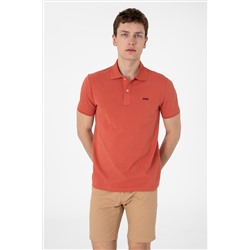 Erkek Regular Fit Polo Yaka Pudra Basic Tişört