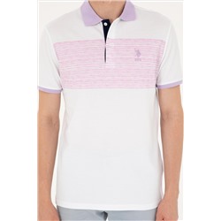 Erkek Regular Fit Polo Yaka Lila Tişört