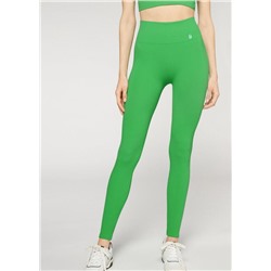 Sportliche Leggings aus Seamless-Feinrippgewebe
