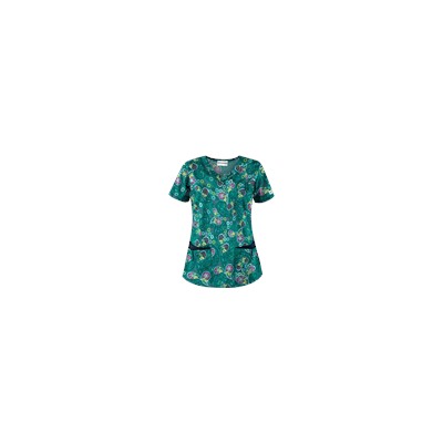 UA Pretty Persian Rain Forest Scrub Top