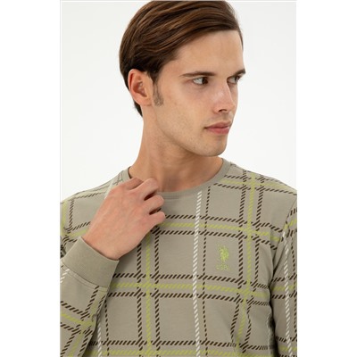 Erkek Açık Haki Sweatshirt