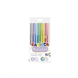 Carioca Pastel Renkler Süper Yıkanabilir Keçeli Boya Kalemi 8'li U308520