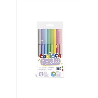 Carioca Pastel Renkler Süper Yıkanabilir Keçeli Boya Kalemi 8'li U308520