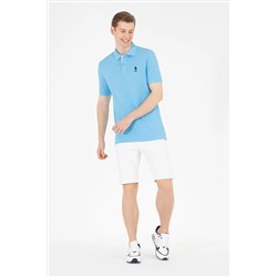 Erkek Turkuaz Basic Polo Yaka Tişört