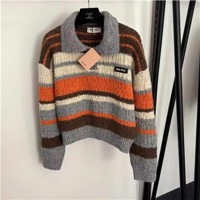 Женский шерстяной свитер в полоску   MI*U MI*U