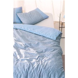 Orpen King Size %100 Pamuk Madame Coco Crep Baskılı Nevresim Takımı - Mavi
