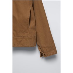 FADED JACKET WITH CORDUROY COLLAR