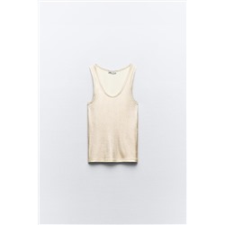 RIBBED METALLIC T-SHIRT