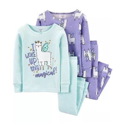 Carter's | Toddler 4-Piece Unicorn Cat Snug Fit Cotton PJs