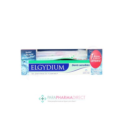 Elgydium Gel Dentifrice Dents Sensibles 75ml + Brosse à dents OFFERTE