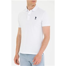 Erkek Beyaz Basic Polo Yaka Tişört
